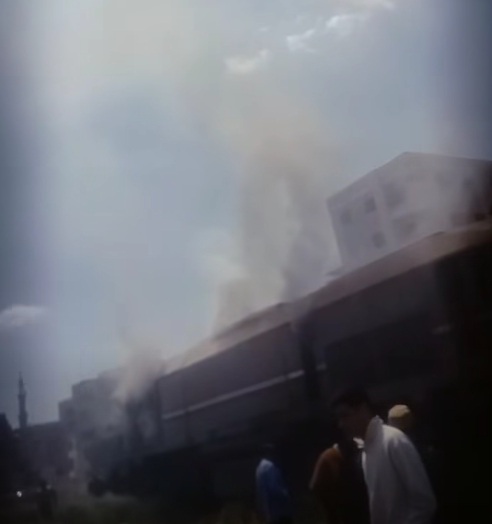 حريق قطار