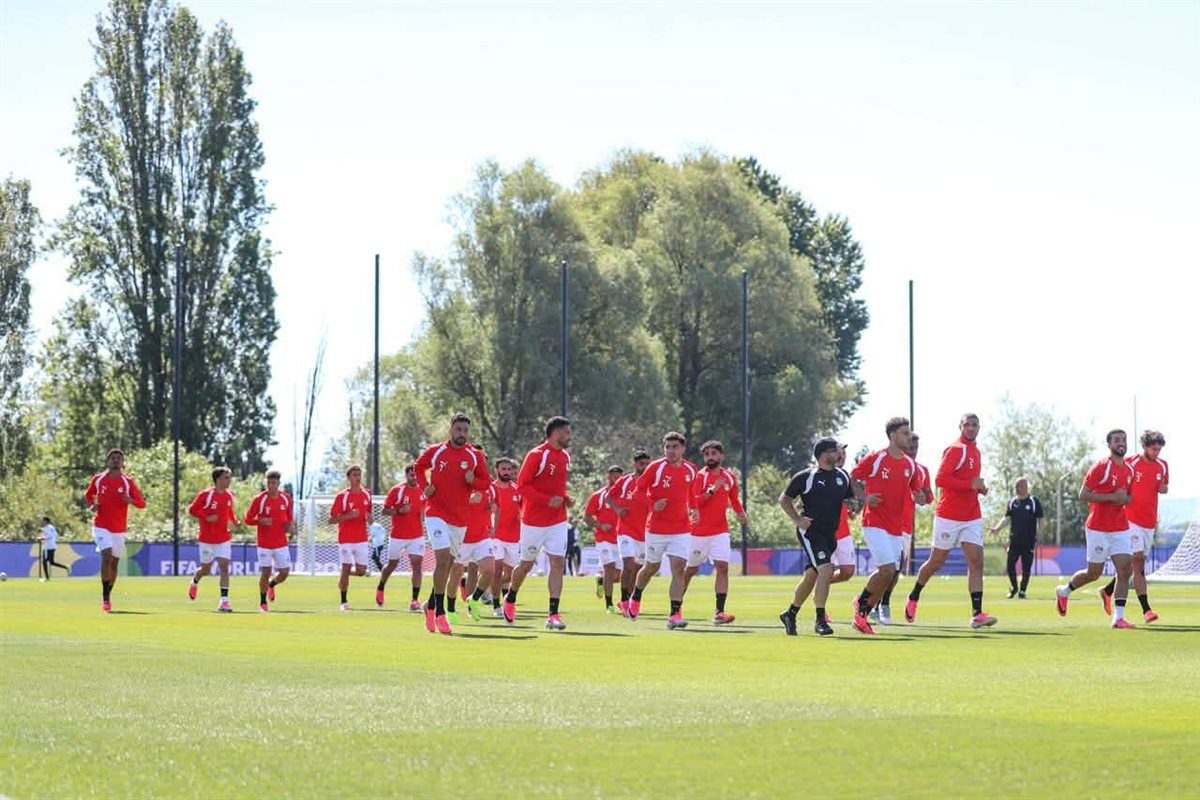 صور تدريبات منتخب مصر اليوم الأحد