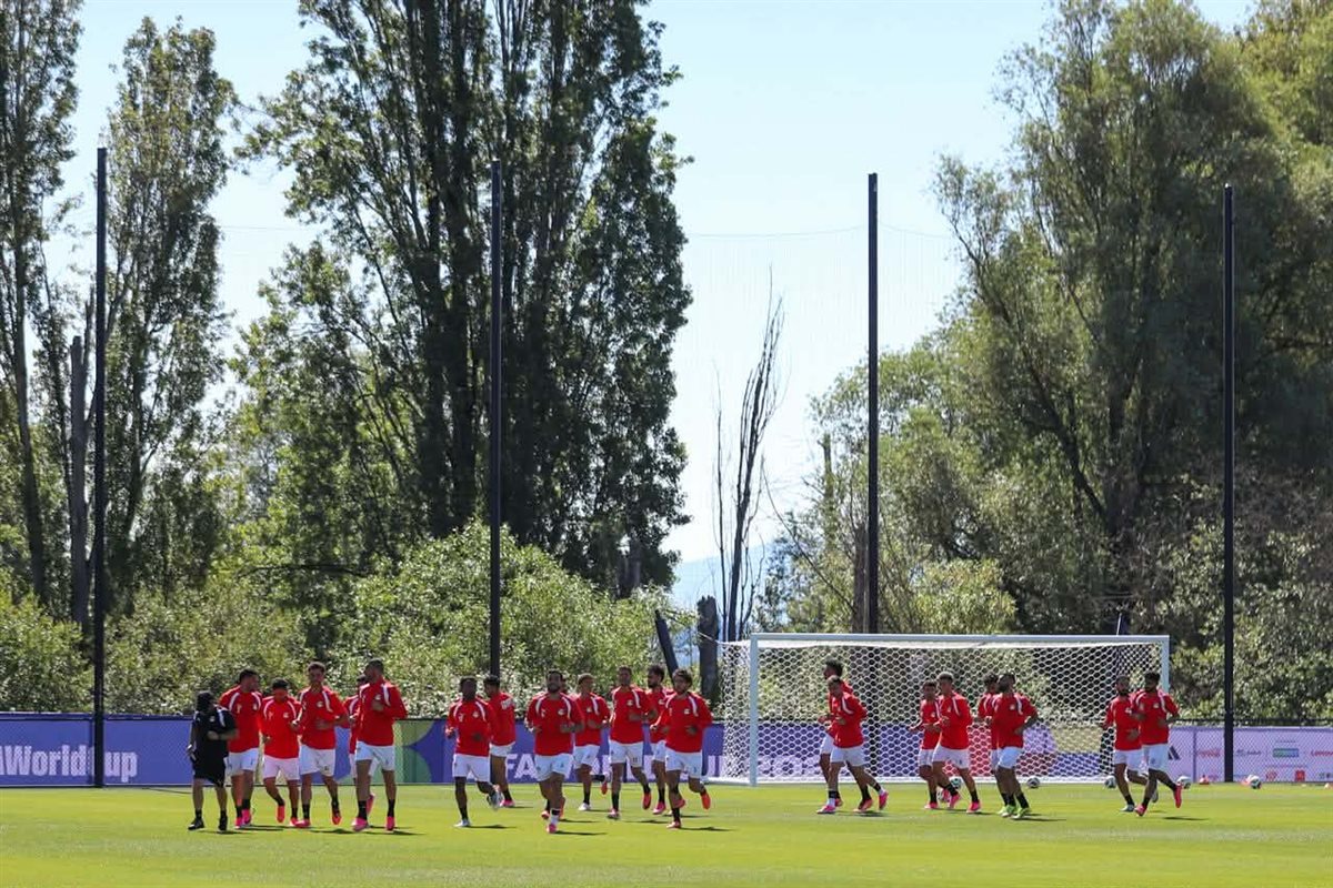 صور تدريبات منتخب مصر اليوم الأحد