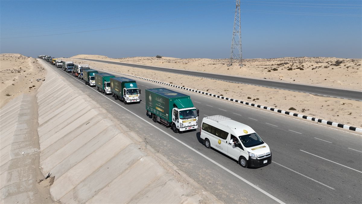 بيت الزكاة يطلق قافلة مساعدات إنسانية إلى محافظة شمال سيناء