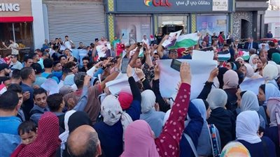 طلاب جامعة طنطا يدعمون القضية الفلسطينية ويرفضون التهجير من غزة