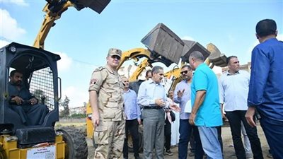 محافظ الغربية يتفقد اصطفاف معدات قطور وبسيون