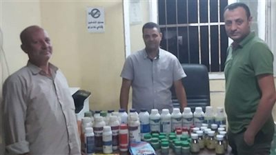 ضبط مبيدات زراعية منتهية الصلاحية بالفيوم 