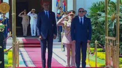 الرئيس السيسي يستقبل نظيره الرواندي بقصر الاتحادية