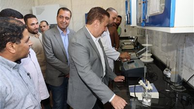 محافظ المنوفية يفتتح محطة رفع صرف صحى كفر شبرا بلولة 