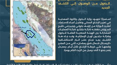 كشف بترولي جديد بخليج السويس يضيف 3 آلاف برميل يوميًا