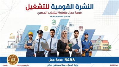 عاجل..  5456 فرصة عمل جديدة في نشرة التوظيف نصف الشهرية لوزارة العمل