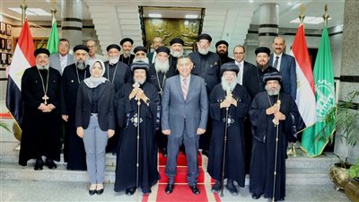 محافظ القليوبية وقيادات الكنيسة الأرثوذكسية يؤكدون وحدة الصف 