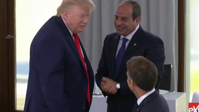 حديث بين الرئيس السيسي وترامب     