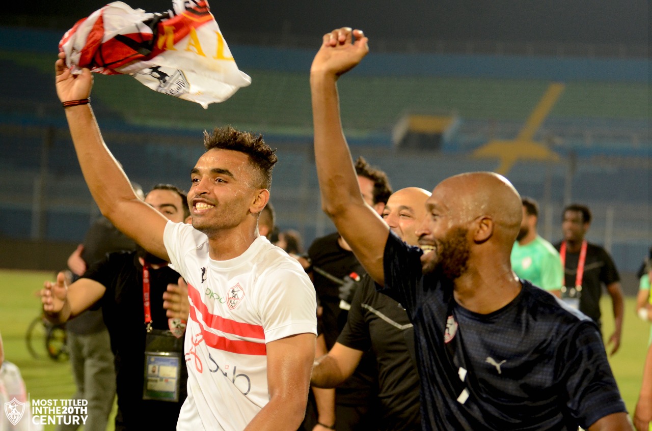 فرحة لاعبو الزمالك بالفوز بالدوري