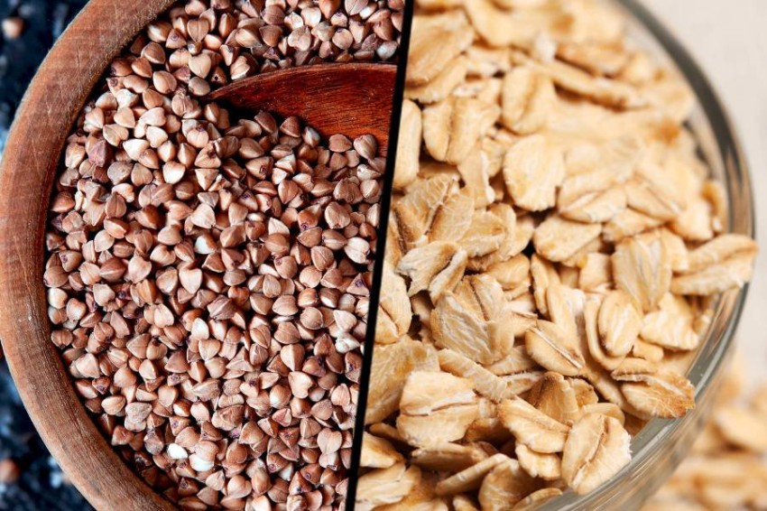 الشوفان والحبوب الكاملة