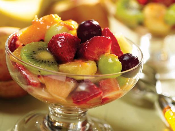 سلطة فواكة بالكريم كراميل