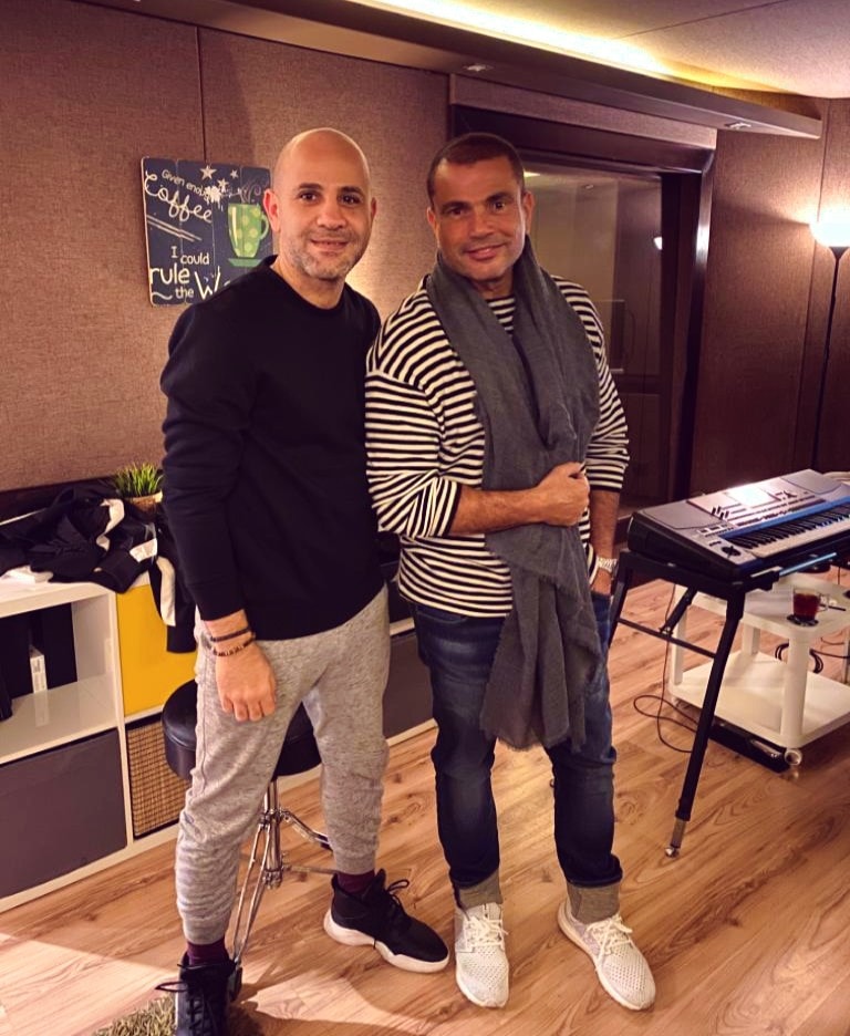 عمرو دياب وعزيز الشافعي