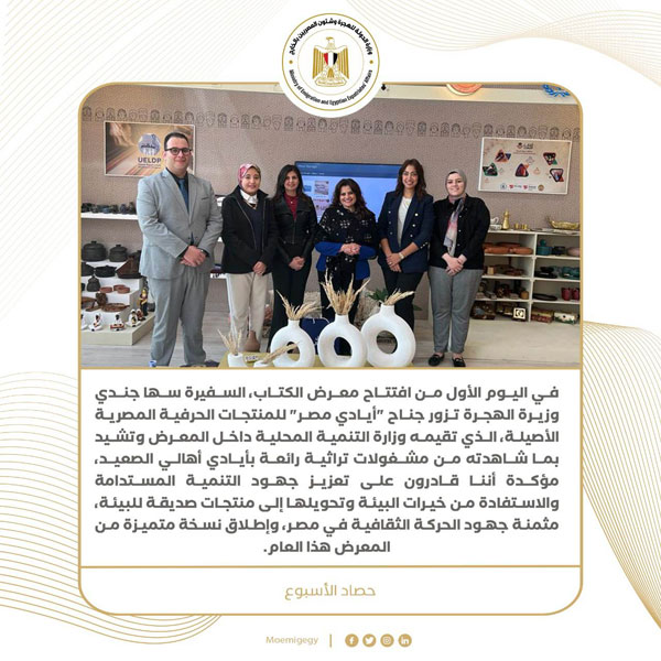 حصاد نشاط وزارة الهجرة خلال أسبوع (انفوجراف)