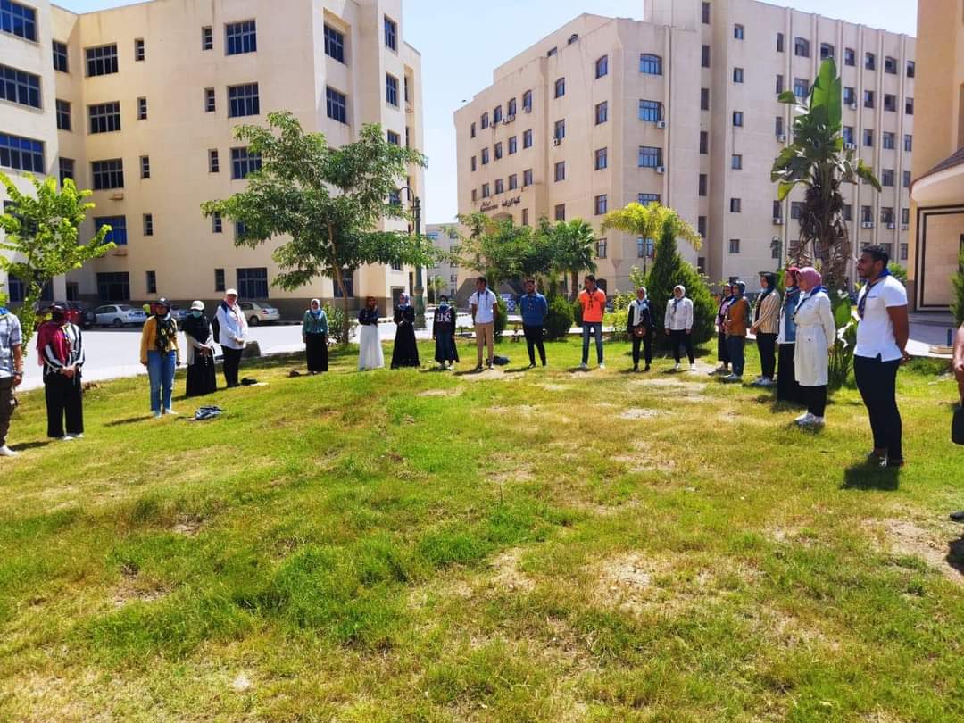 جوالةجامعة كفرالشيخ تنفذ خطة النشاط الصيفي وتنظم معسكر للخدمة العامة