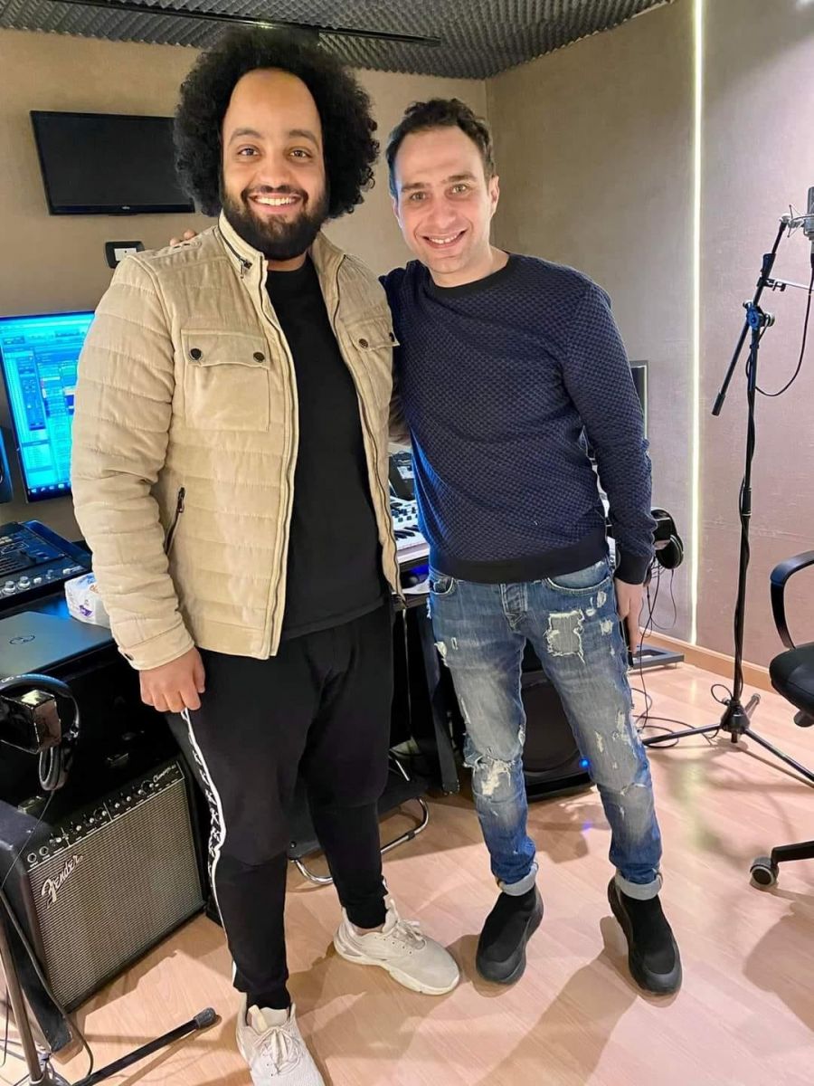 حسام حبيب والموزع الموسيقي عمر الخضري