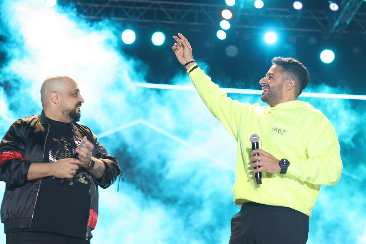 حماقي مع الموزع الموسيقي توما