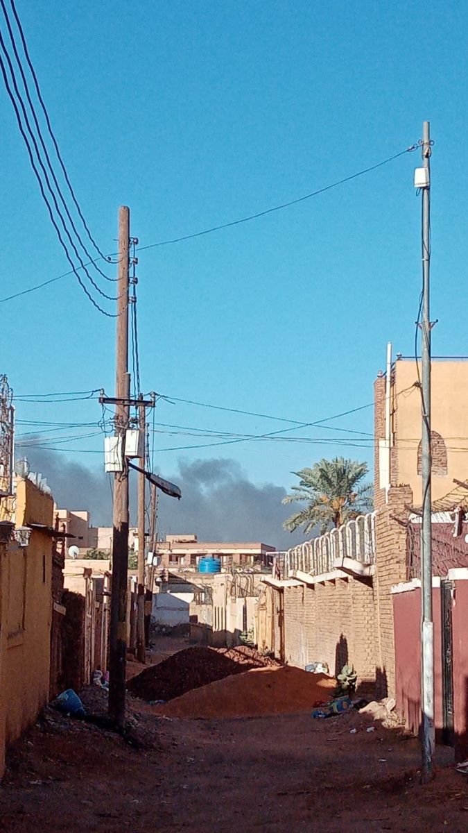 حريق ضخم في السودان