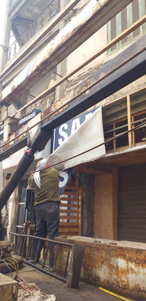 إزالة 1345اعلانات عشوائية  في دمياط