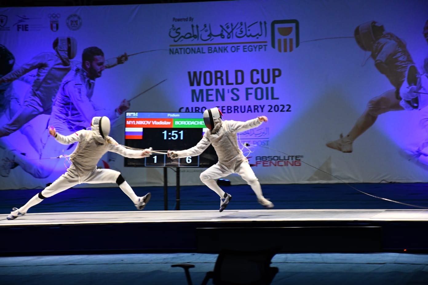 روسيا تتوج بذهبية وفضية الفردي لكأس العالم لسلاح الشيش رجال بالقاهرة