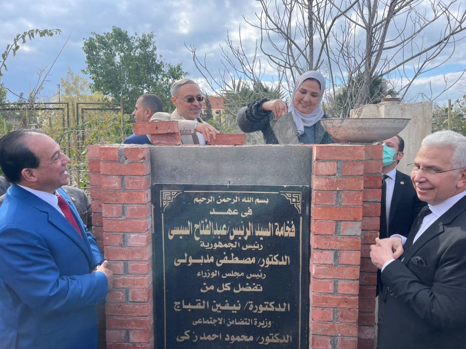 جانب من زيارة نيفين القباج لجامعة طنطا