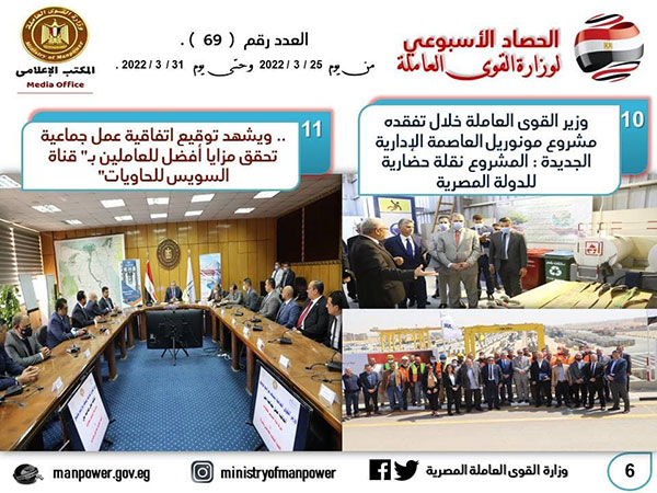 نشاطات القوى العاملة في أسبوع
