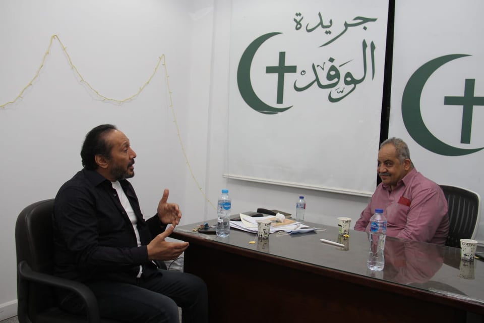 علي الحجار من صالون الوفد الثقافي