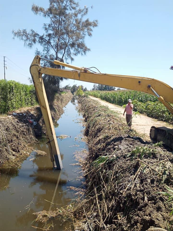 الري تواصل أعمال تأهيل المصارف القديمة بنجع حمادي والشرقية