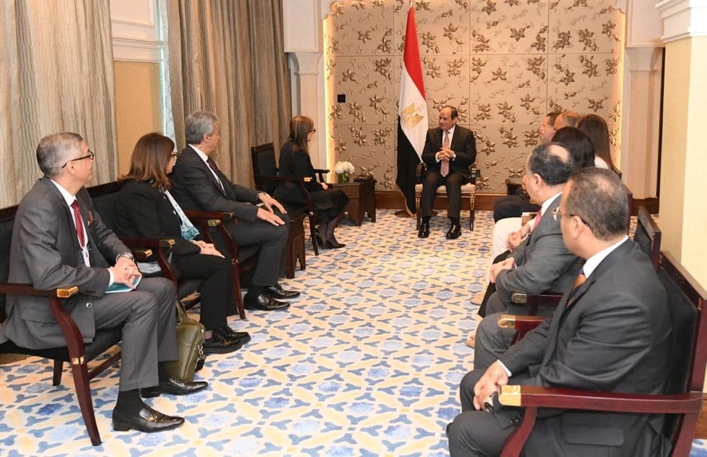 السيسي  يلتقي رئيسة وزراء تونس 
