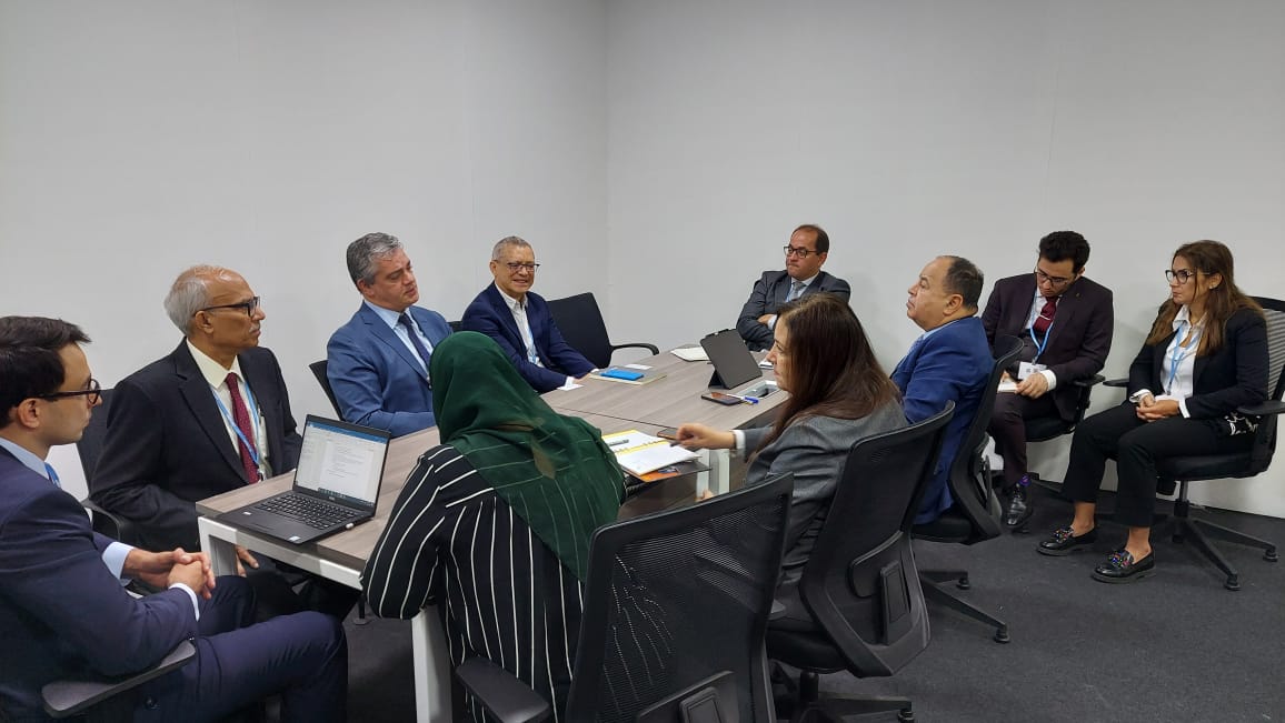 وزير المالية فى لقائه مع ماركوس ترويخو رئيس بنك التنمية الجديد «NDB»، على هامش قمة المناخ بشرم الشيخ