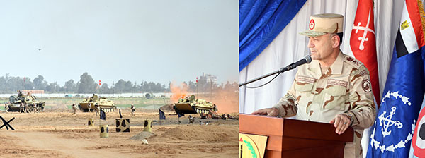 رئيس الأركان يشهد بيانًا عمليًا للتكتيكات الصغرى لإحدى تشكيلات الجيش الثاني