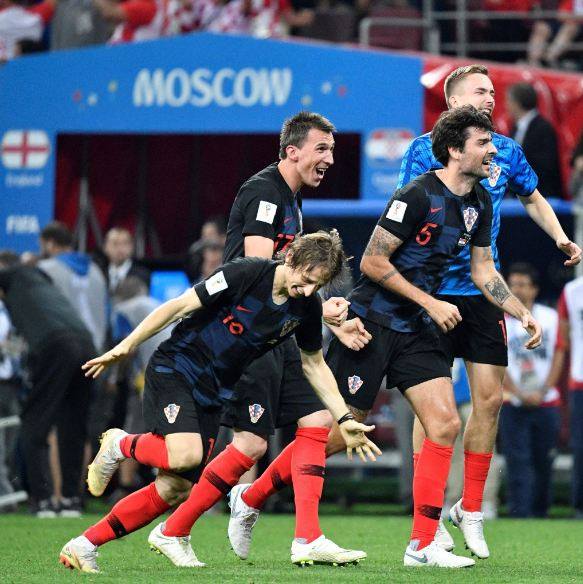 فرحة لاعبي كرواتيا