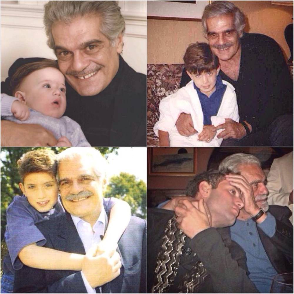 حفيد عمر الشريف مع جده