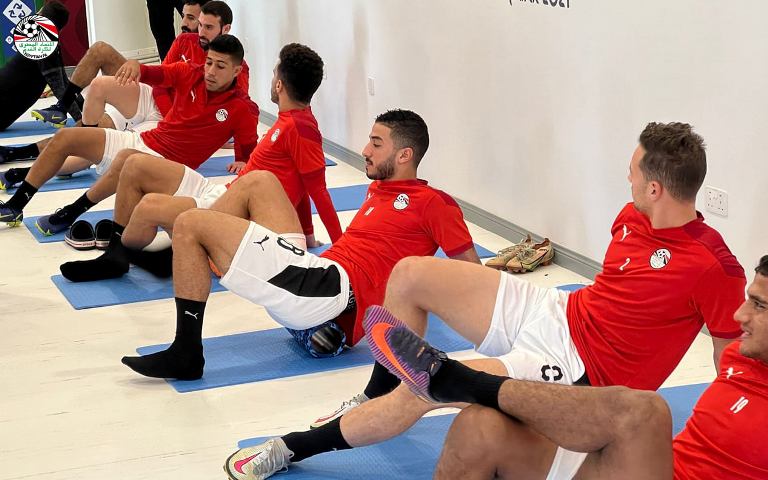 تدريبات منتخب مصر استعدادا لمواجهة قطر