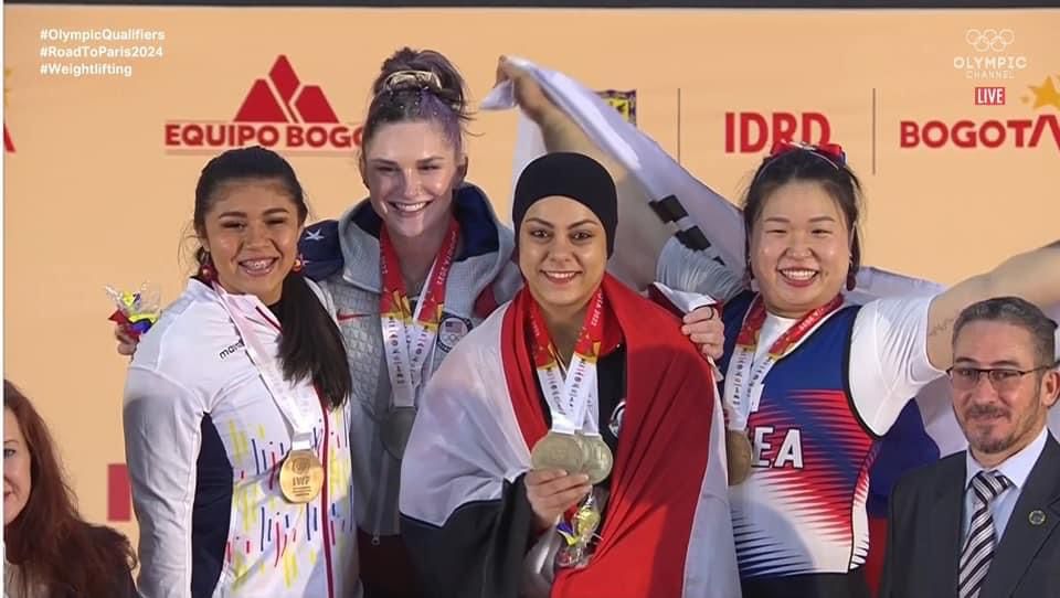 سارة سمير لاعبة منتخب مصر لرفع الأثقال