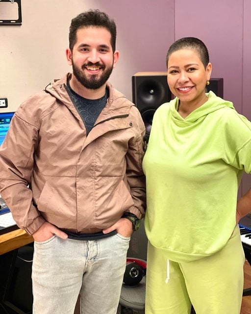 شيرين مع الملحن عمرو الشاذلي