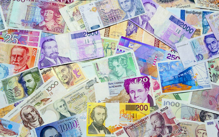 العملات الاوروبية والاسيوية