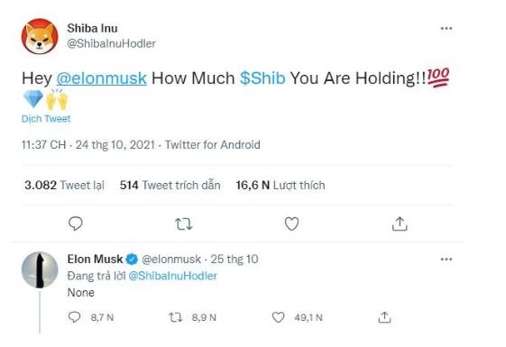 Elon Musk يدعم Dogecoin 