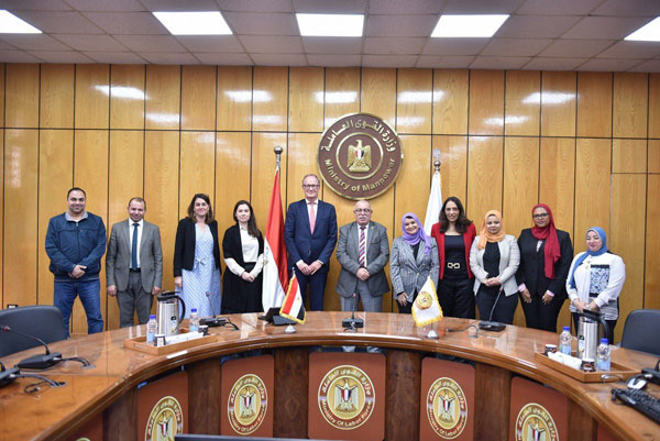 وفد الاتحاد الأوربي يشيد بدور وزارة القوى العاملة في تدريب وتأهيل الشباب