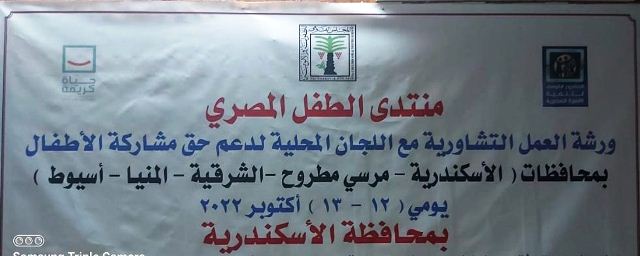 الوحدة العامة لحماية الطفل بالشرقية تشارك بورشة عمل في الإسكندرية