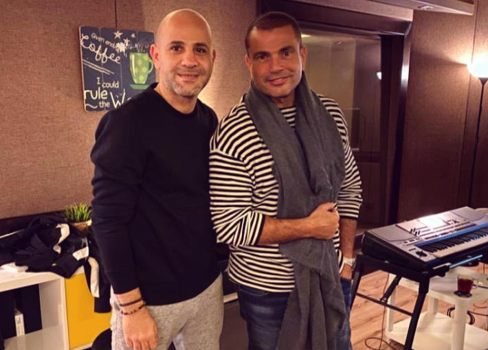 عمرو دياب وعزيز الشافعي