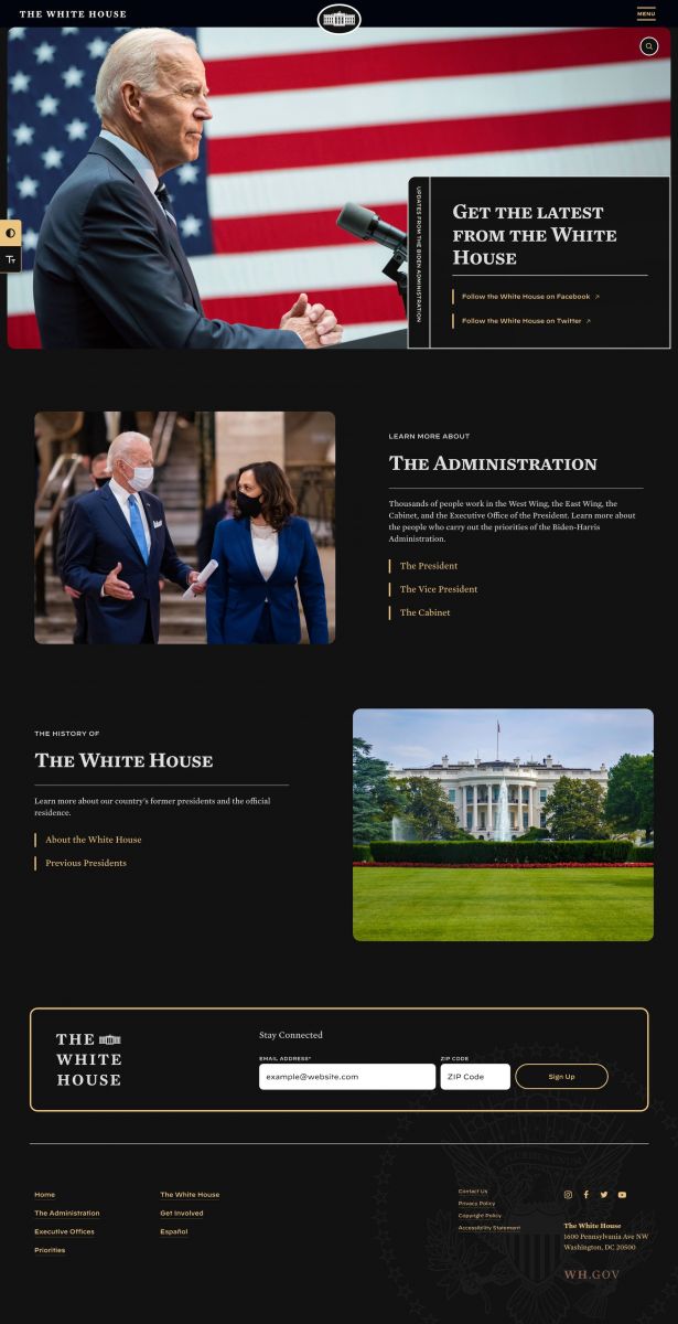 موقع البيت الأبيض الرسمي