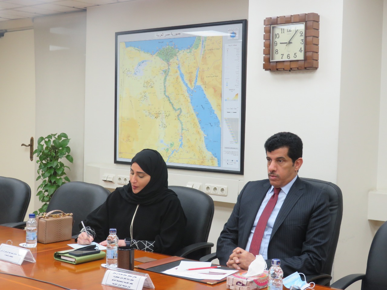 السفير القطري بالقاهرة خلال لقائه مع وزير المالية د. محمد معيط 