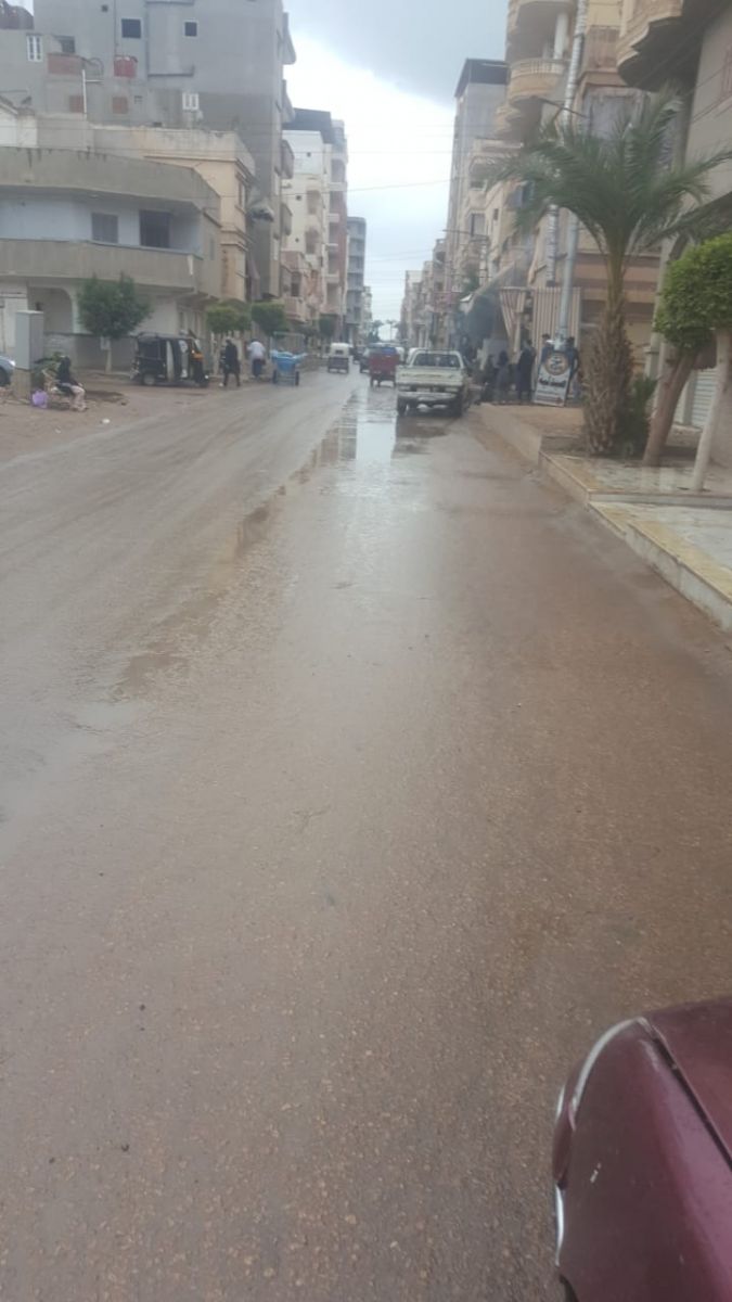عواصف ترابية وأمطار غزيرة تضرب محافظة دمياط