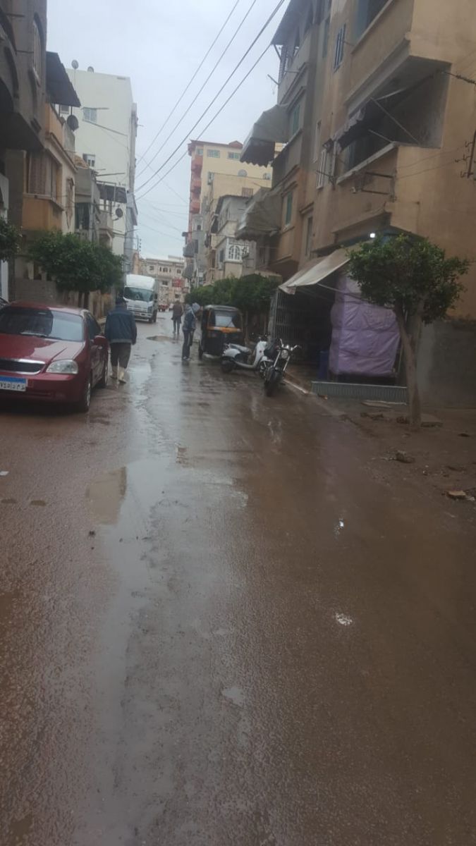 عواصف ترابية وأمطار غزيرة تضرب محافظة دمياط