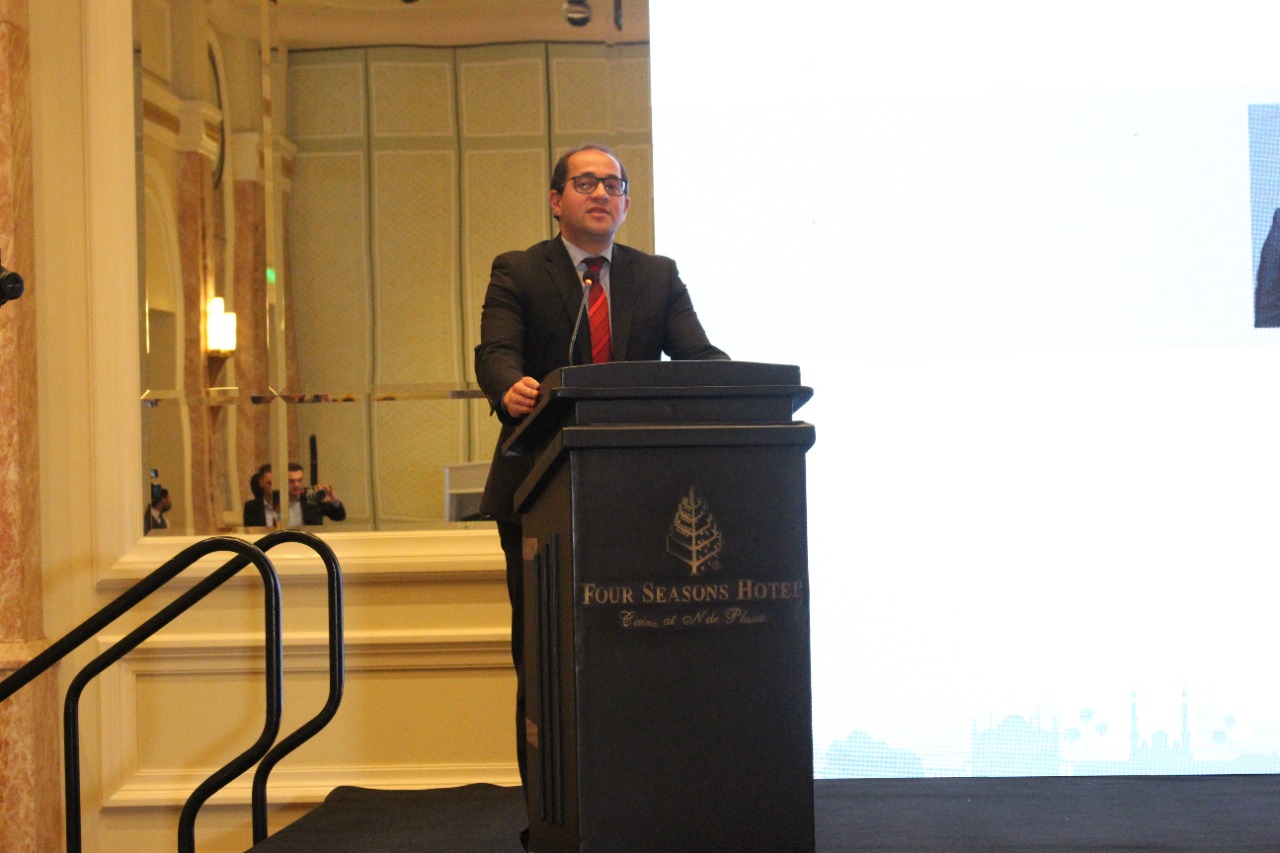 أحمد كجوك نائب وزير المالية للسياسات المالية خلال حفل إطلاق أول سندات مصرية بأسواق المال اليابانية 