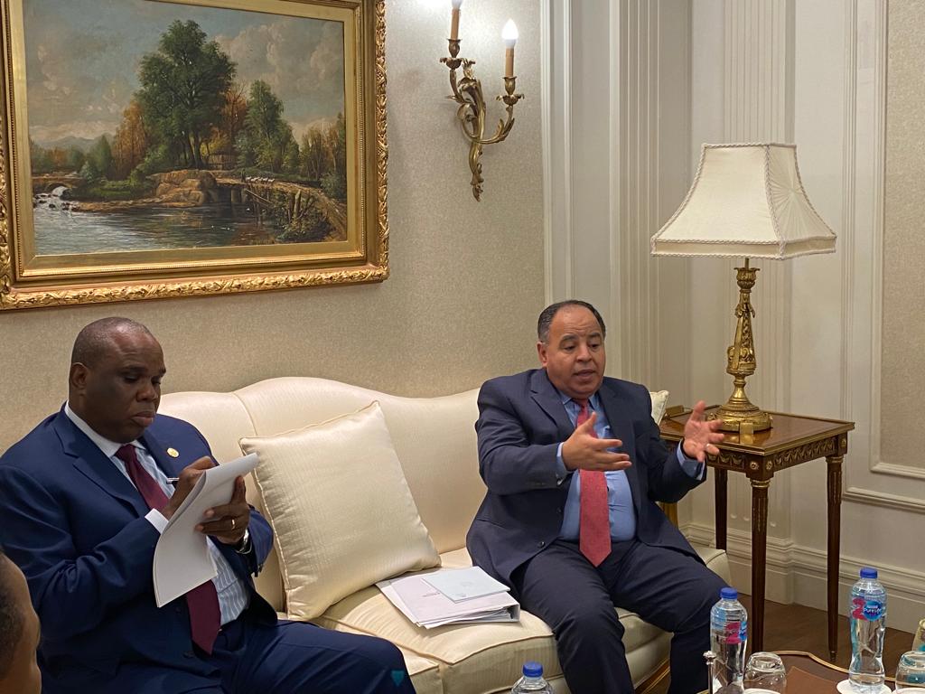 د. محمد معيط وزير المالية خلال منتدى مصر للتعاون الدولي والتمويل الإنمائي واجتماع وزراء المالية والاقتصاد والبيئة الأفارقة