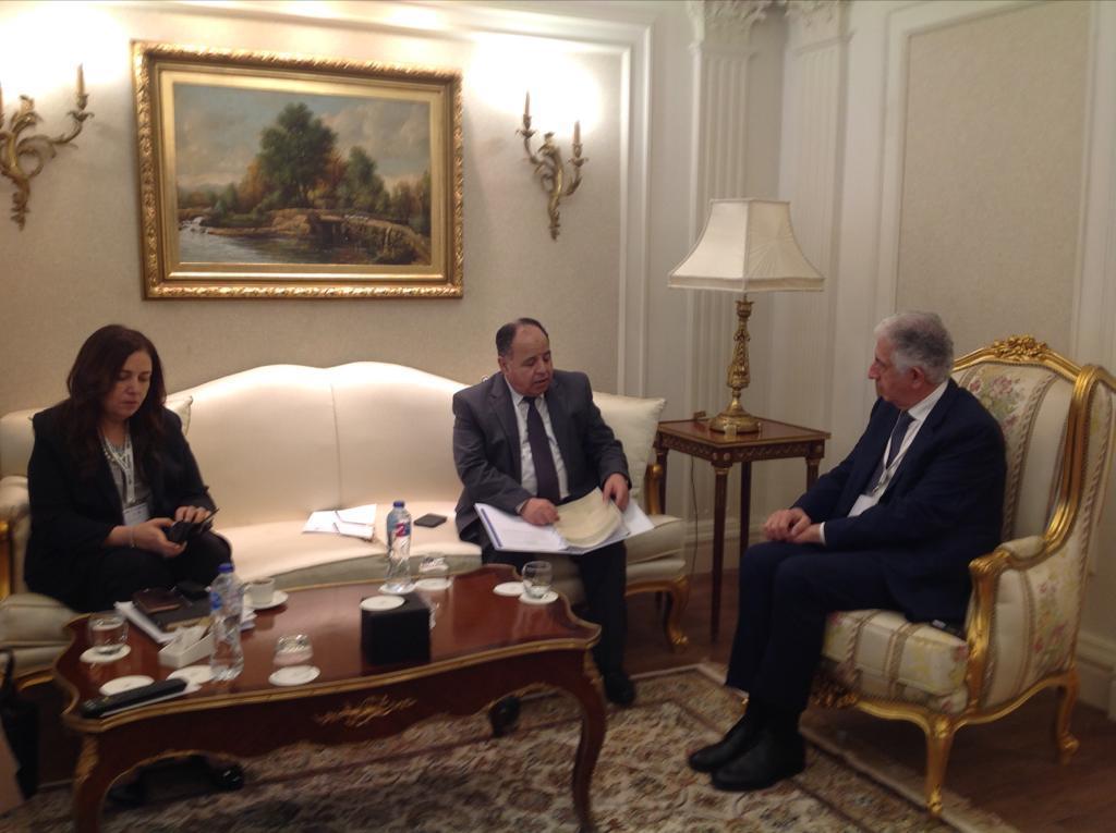 وزير المالية فى لقائه مع الرئيس التنفيذى للمؤسسة الدولية الإسلامية لتمويل التجارة