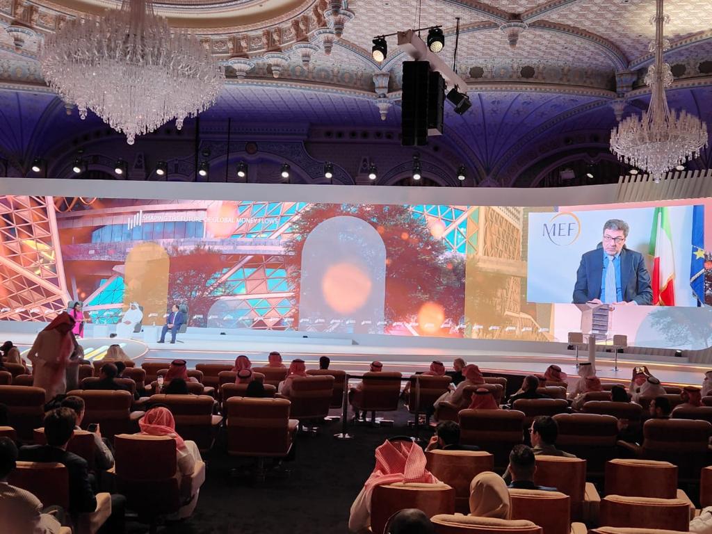 الدكتور محمد معيط وزير المالية خلال مؤتمر القطاع المالي بالرياض 