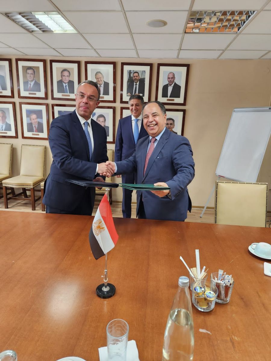 د. محمد معيط وزير المالية مع نظيره اليوناني